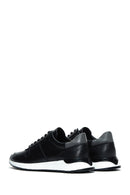 Men's Black Lace-Up Leather Casual Sneaker | Derimod Men's Black Lace-Up Leather Casual Sneaker | Derimod