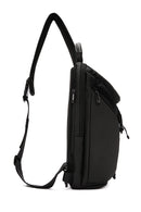D-Pack Men's Black Long Strap Shoulder Bag | Derimod D-Pack Men's Black Long Strap Shoulder Bag | Derimod