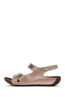 Kadın Bronz Bantlı Comfort Sandalet | Derimod Kadın Bronz Bantlı Comfort Sandalet | Derimod