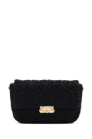 Women's Black Plush Crossbody Bag | Derimod Women's Black Plush Crossbody Bag | Derimod