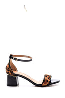 Women's Leopard Patterned Heeled Shoes | Derimod Women's Leopard Patterned Heeled Shoes | Derimod