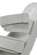 Women's Grey Banded Thick Soled Jelly Slippers | Derimod Women's Grey Banded Thick Soled Jelly Slippers | Derimod