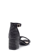 Women's Straw Look Heeled Sandals | Derimod Women's Straw Look Heeled Sandals | Derimod