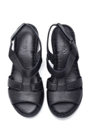 Women's Leather Comfort Wedge Heel Sandals | Derimod Women's Leather Comfort Wedge Heel Sandals | Derimod