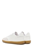 Men's White Lace-up Leather Sneaker | Derimod Men's White Lace-up Leather Sneaker | Derimod