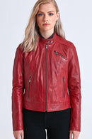 Kylie Kadın Deri Ceket | Derimod Kylie Kadın Deri Ceket | Derimod