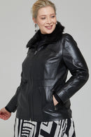 Mira (plus) Kadın Siyah Mont | Derimod Mira (plus) Kadın Siyah Mont | Derimod