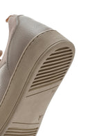 Men's Mink Lace-up Leather Sneaker | Derimod Men's Mink Lace-up Leather Sneaker | Derimod