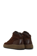 Male Brown Lace-up Thick-Soled Nubuck Leather Sport Boots | Derimod Male Brown Lace-up Thick-Soled Nubuck Leather Sport Boots | Derimod