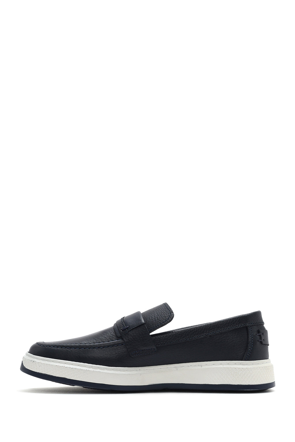 Erkek Lacivert Deri Loafer