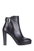 Buckle High Heeled Women's Boots | Derimod Buckle High Heeled Women's Boots | Derimod