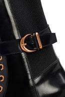Women's Black Zippered Leather Boots | Derimod Women's Black Zippered Leather Boots | Derimod