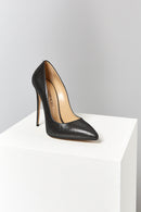 Women's Black Leather Stiletto | Derimod Women's Black Leather Stiletto | Derimod