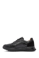 Erkek Siyah Bağcıklı Deri Sneaker | Derimod Erkek Siyah Bağcıklı Deri Sneaker | Derimod