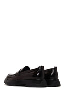 Male Burgundy Chunky-Soled Leather Loafer | Derimod Male Burgundy Chunky-Soled Leather Loafer | Derimod