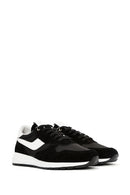 Erkek Siyah Bağcıklı Deri Sneaker | Derimod Erkek Siyah Bağcıklı Deri Sneaker | Derimod