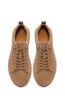 Male Beige Lace-Up Thick-Soled Suede Leather Sneaker | Derimod Male Beige Lace-Up Thick-Soled Suede Leather Sneaker | Derimod