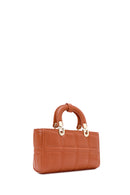 Kadın Turuncu Uzun Askılı Kapitone Mini Kol Çantası | Derimod Kadın Turuncu Uzun Askılı Kapitone Mini Kol Çantası | Derimod