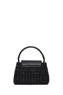 Woman Black Long-Strap Patterned Shoulder Bag | Derimod Woman Black Long-Strap Patterned Shoulder Bag | Derimod
