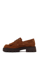 Woman Brown Lace-Up Thick-Soled Suede Casual Shoes | Derimod Woman Brown Lace-Up Thick-Soled Suede Casual Shoes | Derimod
