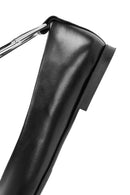 Kadın Siyah Metal Detaylı Deri Babet | Derimod Kadın Siyah Metal Detaylı Deri Babet | Derimod