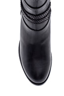 Women's Snake Patterned Mid-Heeled Boots | Derimod Women's Snake Patterned Mid-Heeled Boots | Derimod