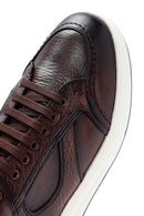 Men's Brown Lace-Up Leather Sneaker | Derimod Men's Brown Lace-Up Leather Sneaker | Derimod