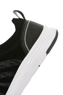 Derimod Zero Men's Black Lace-Up Thick Soled Fabric Sneaker | Derimod Derimod Zero Men's Black Lace-Up Thick Soled Fabric Sneaker | Derimod