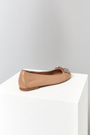 Stone Beige Women's Leather Ballerinas | Derimod Stone Beige Women's Leather Ballerinas | Derimod