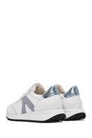 Women's White Lace-Up Leather Sneaker | Derimod Women's White Lace-Up Leather Sneaker | Derimod
