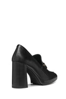 Geox Kadın Siyah D Teulada Topuklu Deri Loafer | Derimod Geox Kadın Siyah D Teulada Topuklu Deri Loafer | Derimod