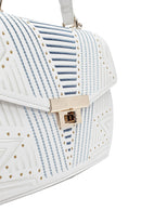 Women's Cream Printed Long Shoulder Bag | Derimod Women's Cream Printed Long Shoulder Bag | Derimod