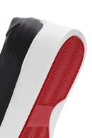 Erkek Siyah Bağcıklı Deri Sneaker | Derimod Erkek Siyah Bağcıklı Deri Sneaker | Derimod