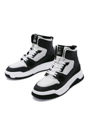 Men's Black Leather High Top Sneaker | Derimod Men's Black Leather High Top Sneaker | Derimod