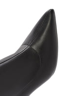 Kadın Siyah Fermuarlı İnce Topuklu Deri Bot | Derimod Kadın Siyah Fermuarlı İnce Topuklu Deri Bot | Derimod