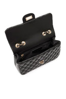 Women Black Long Strap Quilted Shoulder Bag | Derimod Women Black Long Strap Quilted Shoulder Bag | Derimod