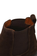 Male Brown Thick-Soled Suede Chelsea Boots | Derimod Male Brown Thick-Soled Suede Chelsea Boots | Derimod