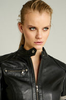 Stop Kadın Deri Ceket | Derimod Stop Kadın Deri Ceket | Derimod