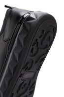 Erkek Siyah Kalın Tabanlı Bağcıklı Deri Sneaker | Derimod Erkek Siyah Kalın Tabanlı Bağcıklı Deri Sneaker | Derimod