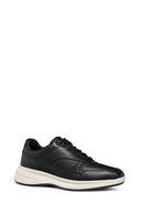 Geox Men's Black Spherica Ecub-3 Lace-Up Leather Sneaker | Derimod Geox Men's Black Spherica Ecub-3 Lace-Up Leather Sneaker | Derimod