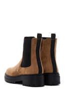 Women's Tan Suede Chelsea Boots | Derimod Women's Tan Suede Chelsea Boots | Derimod