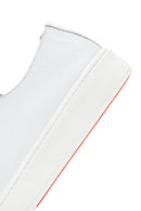 Erkek Beyaz Bağcıklı Deri Sneaker | Derimod Erkek Beyaz Bağcıklı Deri Sneaker | Derimod