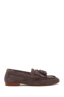 Kadın Vizon Süet Deri Maskülen Loafer | Derimod Kadın Vizon Süet Deri Maskülen Loafer | Derimod