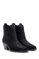 Women's Suede Leather Heeled Boots | Derimod Women's Suede Leather Heeled Boots | Derimod