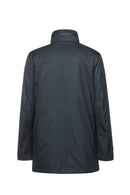 Geox Men's Navy Blue M Dolomia Zippered Long Coat | Derimod Geox Men's Navy Blue M Dolomia Zippered Long Coat | Derimod