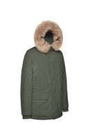 Geox Men's Green Norwolk Fur Detailed Coat | Derimod Geox Men's Green Norwolk Fur Detailed Coat | Derimod