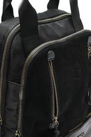 Women's Black Suede Backpack | Derimod Women's Black Suede Backpack | Derimod