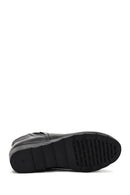 Women's Black Leather Wedge Heel Boots | Derimod Women's Black Leather Wedge Heel Boots | Derimod