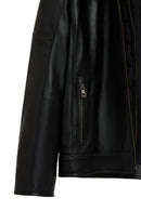 Mbappe Men's Black Leather Jacket | Derimod Mbappe Men's Black Leather Jacket | Derimod