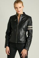 Stop Kadın Deri Ceket | Derimod Stop Kadın Deri Ceket | Derimod